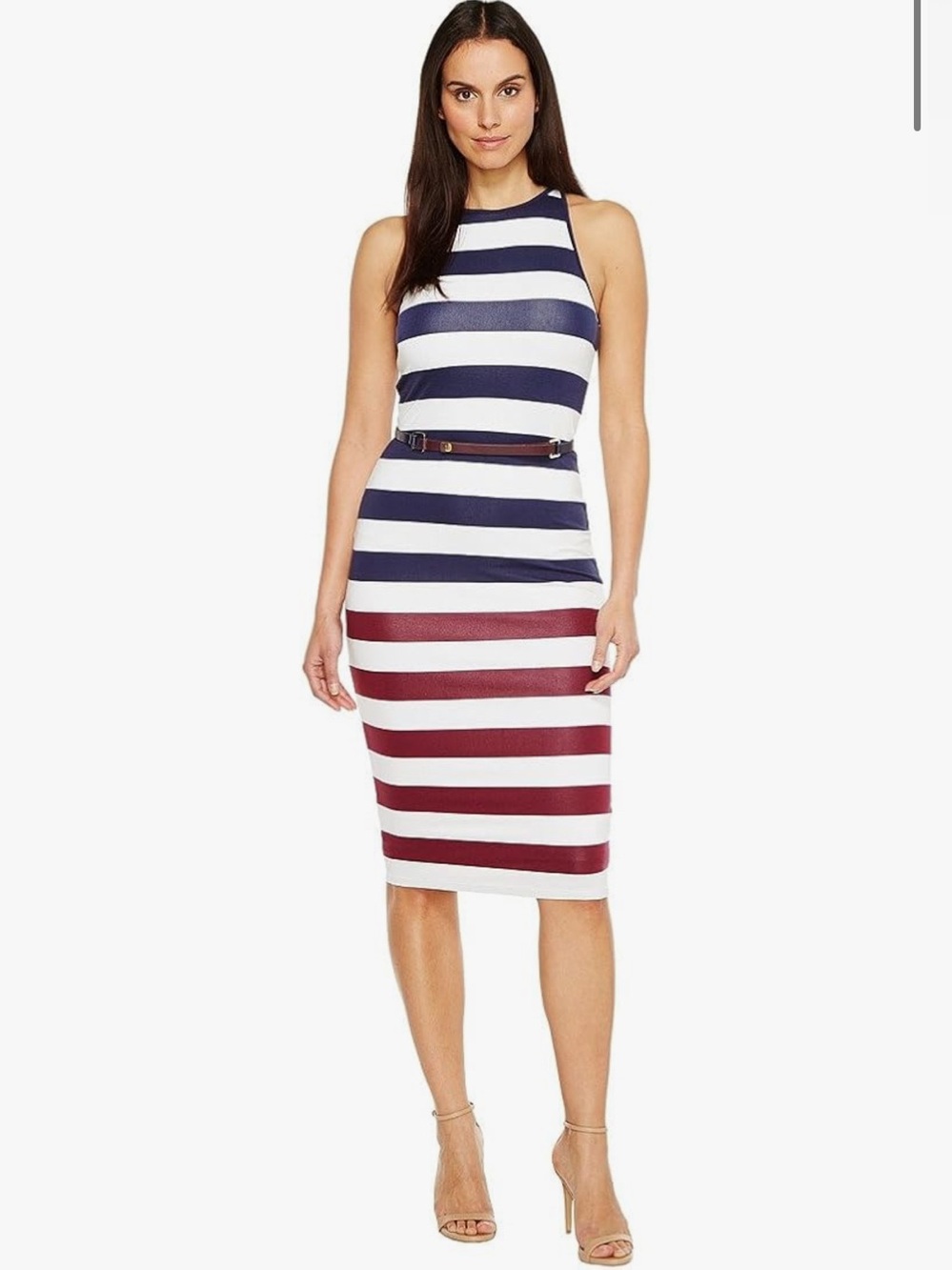 NEW Ted Baker Women's Yuni Rowing Stripe Bodycon Dress